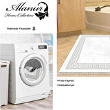 Dekoreko Kaymaz Taban Djt Banyo Halısı Star Pamuk Saçaklı Modern 626M