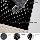 Dekoreko Kaymaz Taban Djt Banyo Halısı Star Pamuk Saçaklı Modern 723