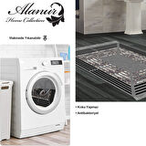 Dekoreko Kaymaz Taban Djt Banyo Halısı Star Pamuk Saçaklı Modern M5132