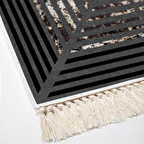 Dekoreko Kaymaz Taban Djt Banyo Halısı Star Pamuk Saçaklı Modern M5132