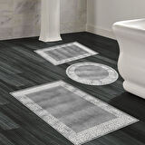 Eko Trend Djt 3 Lü Yıkanabilir Kaymaz Taban Banyo Paspas Seti 1460 Modern