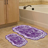 Lazer Kesim Djt 2 Li Yıkanabilir Kaymaz Taban Banyo Paspas Klozet Takımı 203 Figürlü