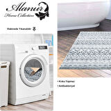 Dekoreko Kaymaz Taban Djt Banyo Halısı Yıldız Deri İskandinav F5078