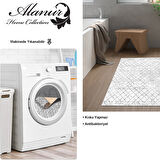 Dekoreko Kaymaz Taban Djt Banyo Halısı Yıldız Deri İskandinav F5079