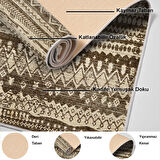 Dekoreko Kaymaz Taban Djt Banyo Halısı Yıldız Deri İskandinav F5080