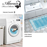 Dekoreko Kaymaz Taban Djt Banyo Halısı Yıldız Deri Modern 1460