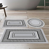 Eko Trend Djt 3 Lü Yıkanabilir Kaymaz Taban Banyo Paspas Seti 651M Modern