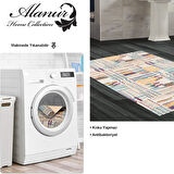 Dekoreko Kaymaz Taban Djt Banyo Halısı Yıldız Deri Modern 1937