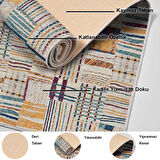 Dekoreko Kaymaz Taban Djt Banyo Halısı Yıldız Deri Modern 1937