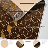 Dekoreko Kaymaz Taban Djt Banyo Halısı Yıldız Deri Modern 719