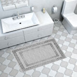 Dekoreko Kaymaz Taban Djt Banyo Halısı Yıldız Deri Modern Kt418