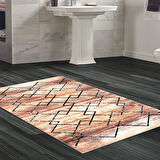 Dekoreko Kaymaz Taban Djt Banyo Halısı Yıldız Deri Modern M5006