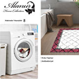 Dekoreko Kaymaz Taban Djt Banyo Halısı Yıldız Deri Modern M5129