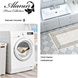 Dekoreko Kaymaz Taban Djt Banyo Halısı Yıldız Deri Modern M5142