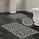 Eko Trend Djt 3 Lü Yıkanabilir Kaymaz Taban Banyo Paspas Seti 658M Modern