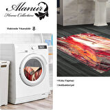 Dekoreko Kaymaz Taban Djt Banyo Halısı Yıldız Deri Modern S5050