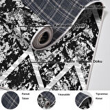 Dekoreko Kaymaz Taban Djt Banyo Halısı Star Pamuk İskandinav F5128