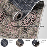 Dekoreko Kaymaz Taban Djt Banyo Halısı Star Pamuk Modern 659M