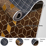 Dekoreko Kaymaz Taban Djt Banyo Halısı Star Pamuk Modern 719