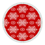 Alanur Home Yılbaşına Özel Keçe Dijital Yıkanabilir Yuvarlak Halı Chr17M