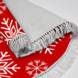 Alanur Home Yılbaşına Özel Keçe Dijital Yıkanabilir Yuvarlak Halı Chr17M