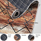 Dekoreko Kaymaz Taban Djt Banyo Halısı Star Pamuk Modern M5006