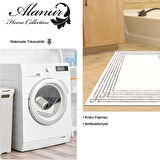 Dekoreko Kaymaz Taban Djt Banyo Halısı Star Pamuk Modern M5142