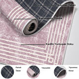 Dekoreko Kaymaz Taban Djt Banyo Halısı Star Pamuk Modern M5142