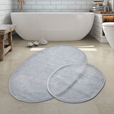Alanur Home Pamuklu 2 Li Banyo Paspası Oval