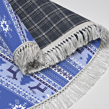 Alanur Home Yılbaşına Özel Pamuk Dijital Yıkanabilir Oval Halı Chr9M