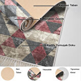 Dekoreko Kaymaz Taban Djt 2 Li Banyo Paspas Takımı Yıldız Deri Saçaklı İskandinav 661M