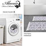 Dekoreko Kaymaz Taban Djt 2 Li Banyo Paspas Takımı Star Pamuk Saçaklı İskandinav F5124