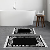 Dekoreko Kaymaz Taban Djt 2 Li Banyo Paspas Takımı Star Pamuk Saçaklı Modern Kt494