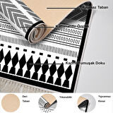 Dekoreko Kaymaz Taban Djt 2 Li Banyo Paspas Takımı Yıldız Deri Saçaklı İskandinav M1273