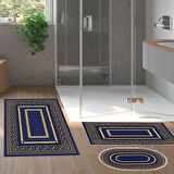 Eko Trend Djt 3 Lü Yıkanabilir Kaymaz Taban Banyo Paspas Seti 651M Modern