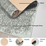 Dekoreko Kaymaz Taban Djt 2 Li Banyo Paspas Takımı Yıldız Deri Saçaklı Modern 1488