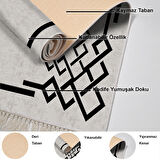 Dekoreko Kaymaz Taban Djt 2 Li Banyo Paspas Takımı Yıldız Deri Saçaklı Modern 1919