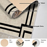 Dekoreko Kaymaz Taban Djt 2 Li Banyo Paspas Takımı Yıldız Deri Saçaklı Modern 1920