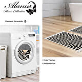 Dekoreko Kaymaz Taban Djt 2 Li Banyo Paspas Takımı Yıldız Deri Saçaklı Modern 658M