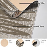 Dekoreko Kaymaz Taban Djt 2 Li Banyo Paspas Takımı Yıldız Deri Saçaklı Modern M5045