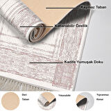 Dekoreko Kaymaz Taban Djt 2 Li Banyo Paspas Takımı Yıldız Deri Saçaklı Modern M5076