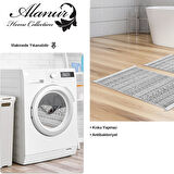 Dekoreko Kaymaz Taban Djt 2 Li Banyo Paspas Takımı Star Pamuk Saçaklı İskandinav F5078