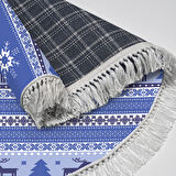 Alanur Home Yılbaşına Özel Pamuk Dijital Yıkanabilir Yuvarlak Halı Chr9M