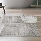 Dekoreko Kaymaz Taban Djt 3 Lü Banyo Paspas Takımı Star Pamuk Karışık İskandinav F5083