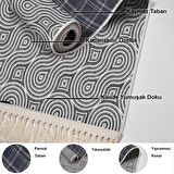 Dekoreko Kaymaz Taban Djt 3 Lü Banyo Paspas Takımı Star Pamuk Karışık Modern 605M