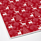 Alanur Home Yılbaşına Özel Pamuk Dijital Yıkanabilir Halı Chr3M