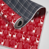 Alanur Home Yılbaşına Özel Pamuk Dijital Yıkanabilir Halı Chr3M