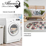 Dekoreko Kaymaz Taban Djt Salon Halısı Yıldız Deri Saçaklı Oval İskandinav 661M