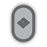 Dekoreko Kaymaz Taban Djt Salon Halısı Star Pamuk Saçaklı Oval Modern 656M