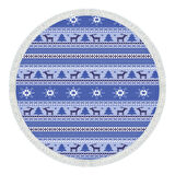 Alanur Home Yılbaşına Özel Pamuk Dijital Yıkanabilir Yuvarlak Halı Chr9M